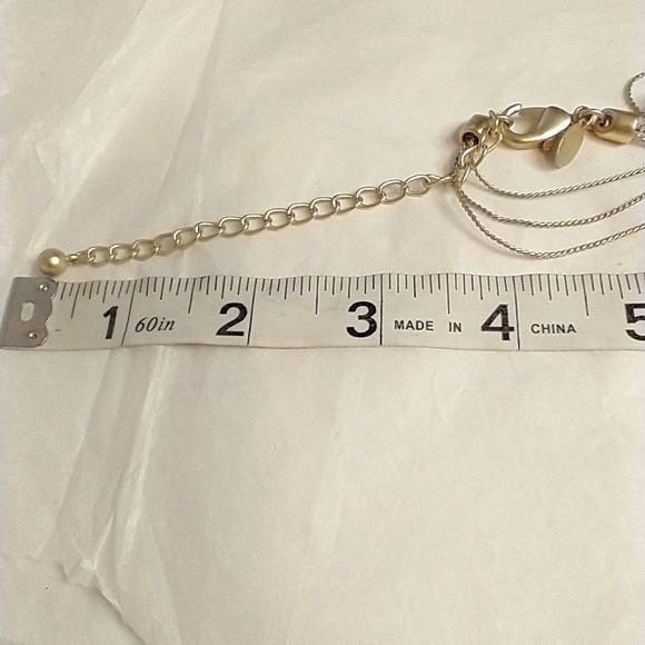 Chico's Tiger's eye style with faux turquoise stones. Three strand layered style - Picture 7 of 9